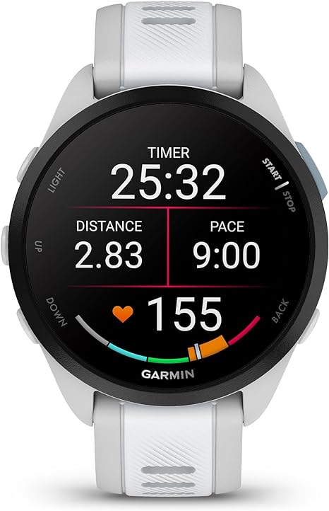 Garmin Forerunner 165 amoled - whitestone
