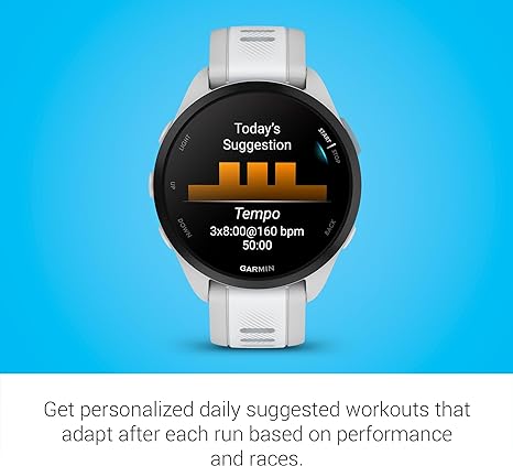 Garmin Forerunner 165 amoled - whitestone