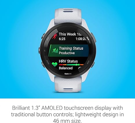 Garmin Forerunner 265 amoled - white/blue