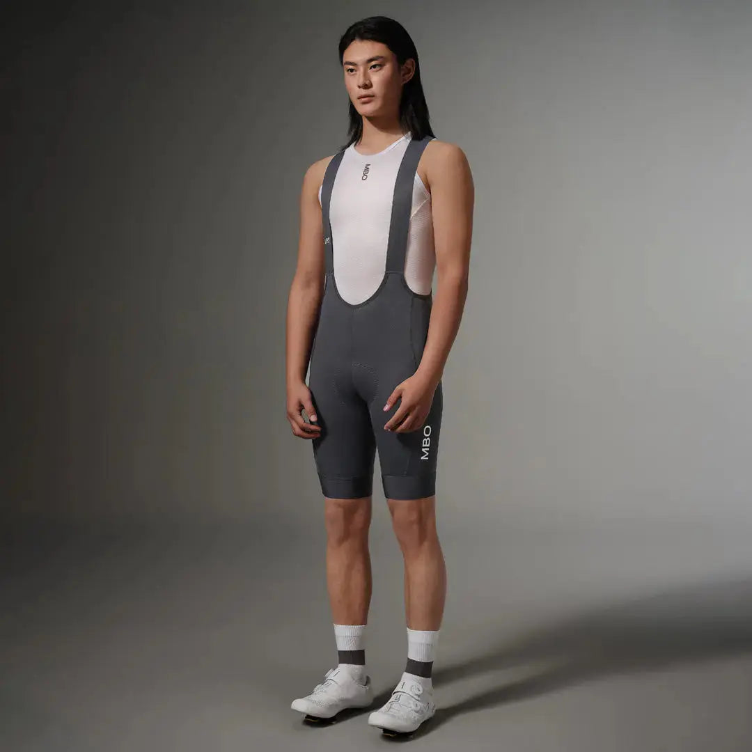 MBO Men's Pro Training Bib Shorts T501 II - Charcoal Gray